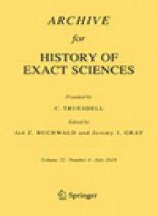 Archive For History Of Exact Sciences