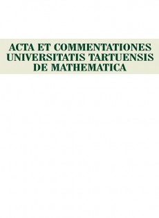 Acta Et Commentationes Universitatis Tartuensis De Mathematica